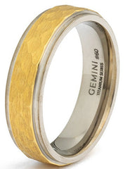 Gemini Ring titanium Duplus Silver Gold DUP02