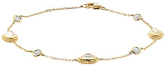 Blush Jewels 14K goud Armband doublette parelmoer - bergkristal en zirkonia 2252YMQ