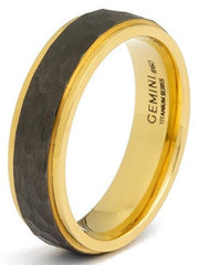 Gemini Ring titanium Duplus Gold Black DUP03