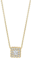 Blush Jewels 14K goud Halsketting vierkant 3197YZI