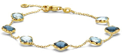 Swing Jewels Pearl 18K goud Armband london blauw topaas SWCB10263-Y15-18