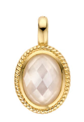 Blush Jewels Hanger 14k goud met parelmoer en bergkristal 6097YMQ