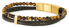 Gemini Armband Terra Brown Tijgeroog O72