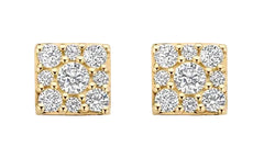 Blush Jewels 14K goud Oorbellen vierkant 7395YZI