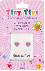 Studex TINY TIPS hypoallergeen Hart met glitter 6 mm 7422