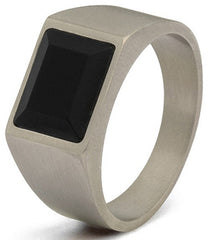 Gemini Ring titanium Credo Silver Black CRE01