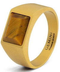 Gemini Ring titanium Credo Gold Tiger CRE04
