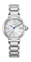 Citizen EM1070-83A dames horloge Eco-Drive met cabochonkroon