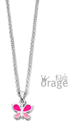 Orage Kids 925 Halsketting Vlinder roze K/3312/36A