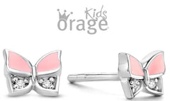 Orage Kids 925 Oorbellen Vlinder roze O/4917/A
