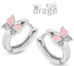 Orage Kids 925 Oorbellen Vlinder roze O/4919/A