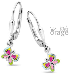 Orage Kids 925 Oorbellen Vlinder multicolor O/4933/A