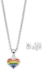 Orage Kids 925 Halsketting hart multicolor K/3376/36-A