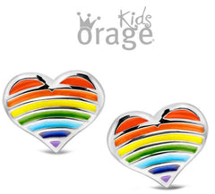 Orage Kids 925 Oorbellen Hart multicolor O/3448/A