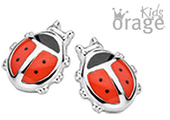 Orage Kids 925 Oorbellen Lieveheersbeestje rood O/4204/A