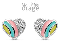 Orage Kids 925 Oorbellen Hart multicolor O/4941/A