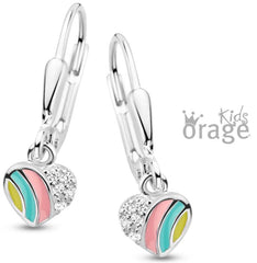 Orage Kids 925 Oorbellen Hart multicolor O/4942/A