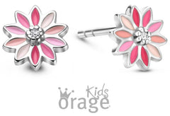 Orage Kids 925 Oorbellen Bloem roze O/2929/A