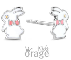 Orage Kids 925 Oorbellen Konijn wit O/5809/A