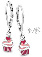 Orage Kids 925 Oorbellen Cupcake roze O/5806/A