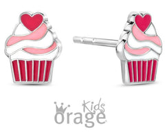 Orage Kids 925 Oorbellen Cupcake roze O/5805/A