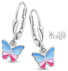 Orage Kids 925 Oorbellen Vlinder multicolor O/2917/A