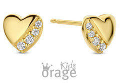 Orage Kids 925 Oorbellen Hart O/3294/A
