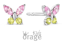 Orage Kids 925 Oorbellen Vlinder multicolor O/4963/A