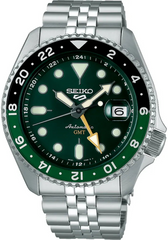 SSK035K1 | Seiko 5 Sports GMT automaat horloge | Groen Zwart