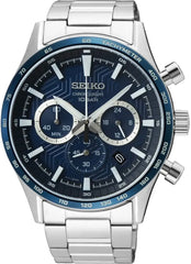 Seiko chronograaf horloge SSB445P1 | Blauw