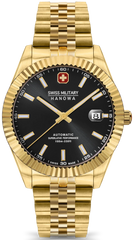 Swiss Military Hanowa Diligenter Automaat horloge SMWGL0002110 | Zwart, Goud