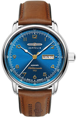 Zeppelin 9664-3 horloge | Méditerranée | Dag & Datum | Blauw