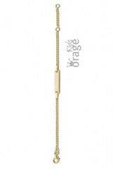 Orage Kids Gravure armband Hartje Gourmette schakel 9kt geel goud A/4826/14