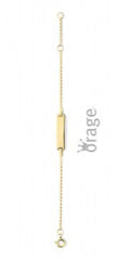 Orage Kids 925 Gravure armband rolo schakel 9kt geel goud A/4809/14
