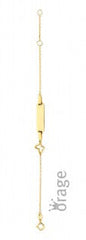 Orage Kids Gravure armband Vlinder Rolo schakel 9kt geel goud A/9927/14