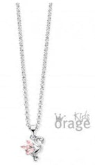 Orage Kids 925 Halsketting Flamingo roze K/3385/36-A