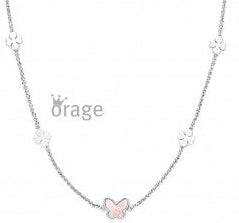 Orage Kids 925 Halsketting Vlinder Parelmoer roze K/3943/41-A