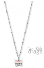 Orage Kids 925 Halsketting Vlinder roze K/4829/36-A
