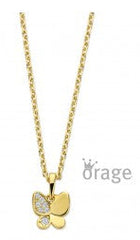 Orage Kids 925 Halsketting Vlinder verguld geel goud K/6721/41