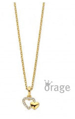Orage Kids 925 Halsketting Hart verguld geel goud K/6727/41