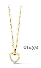 Orage Silver 925 Halsketting Hart K/6729/45