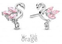 Orage Kids 925 Oorbellen Flamingo roze O/2926/A