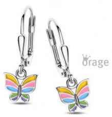 Orage Kids 925 Oorbellen Vlinder multicolor O/2978/A