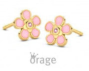Orage Kids 925 Oorbellen bloem verguld geel goud O/2989/A