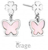 Orage Kids 925 Oorbellen Vlinder Parelmoer roze O/3993/A