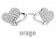 Orage Silver 925 Oorbellen Hart O/6568