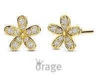 Orage Kids 925 Oorbellen Bloem verguld geel goud O/6715