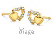 Orage Kids 925 Oorbellen hart O/6721