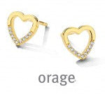 Orage Silver 925 Oorbellen Hart O/6728