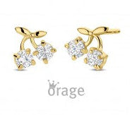 Orage Kids 925 Oorbellen Kersen verguld geel goud O/6905/A